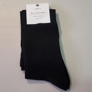 NWT LOFT Black Knee Socks